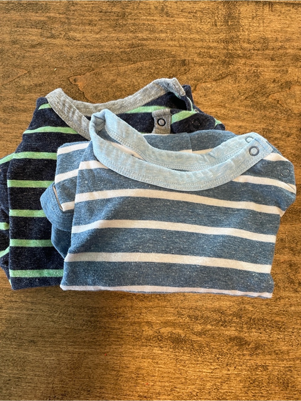 Primary Striped Short Sleeve long sleeve bundle in Blue, Navy & Green